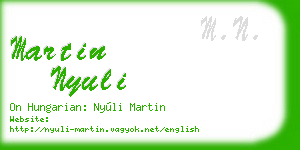 martin nyuli business card