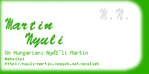 martin nyuli business card